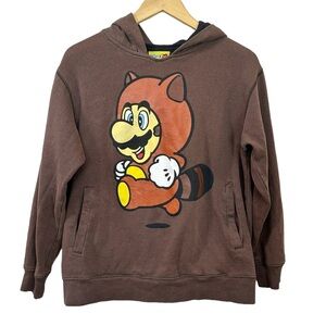 Nintendo Super Mario 3 Tanooki Hoodie Brown 2008 Hot Topic Men’s Medium